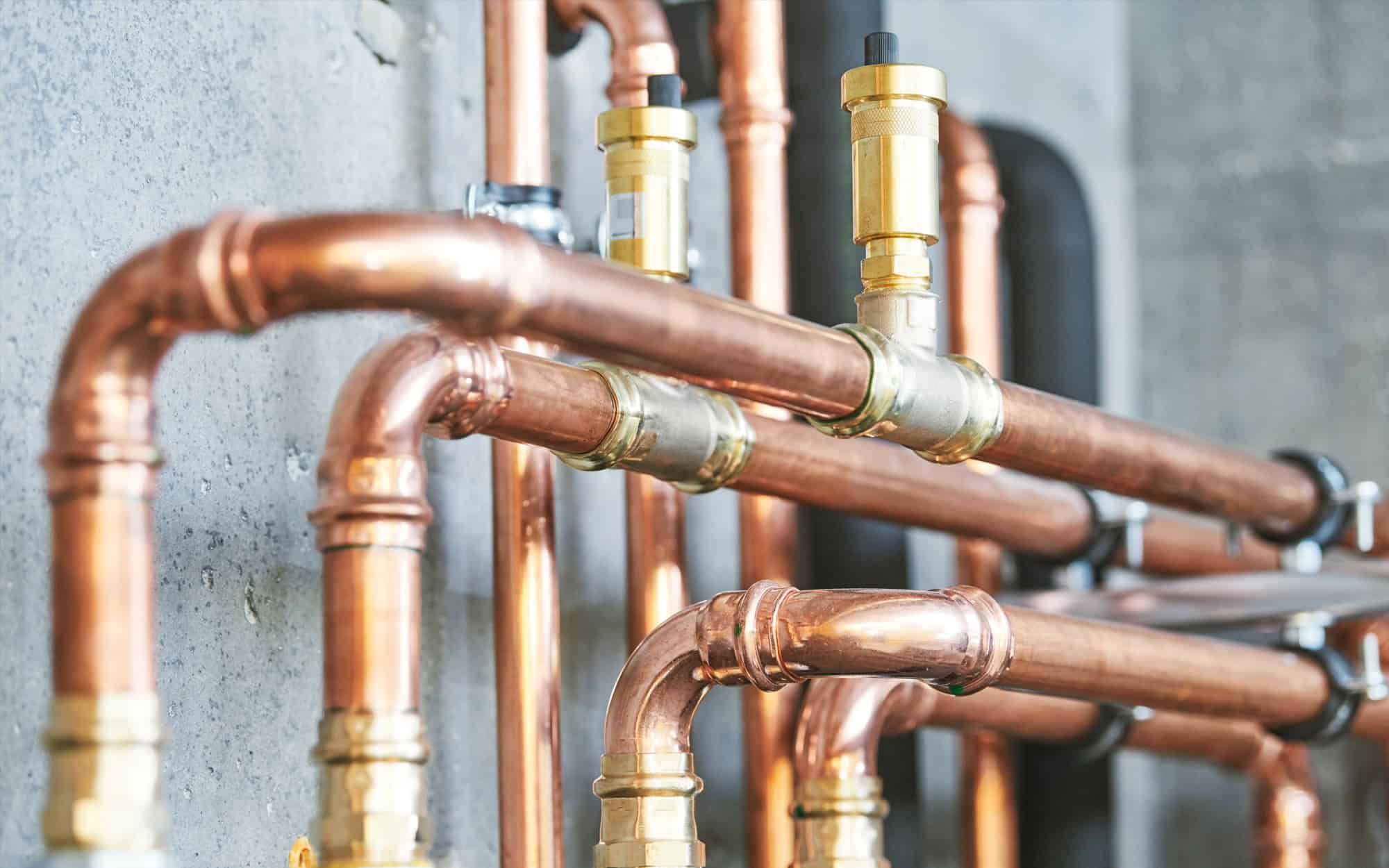 Pipes in a plumbing system