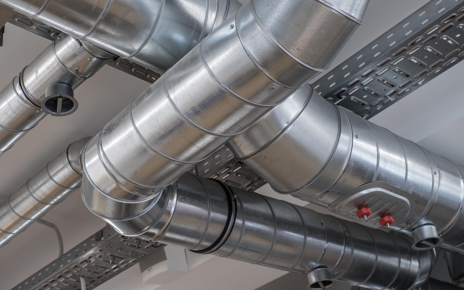Ventilation pipes in a kitchen