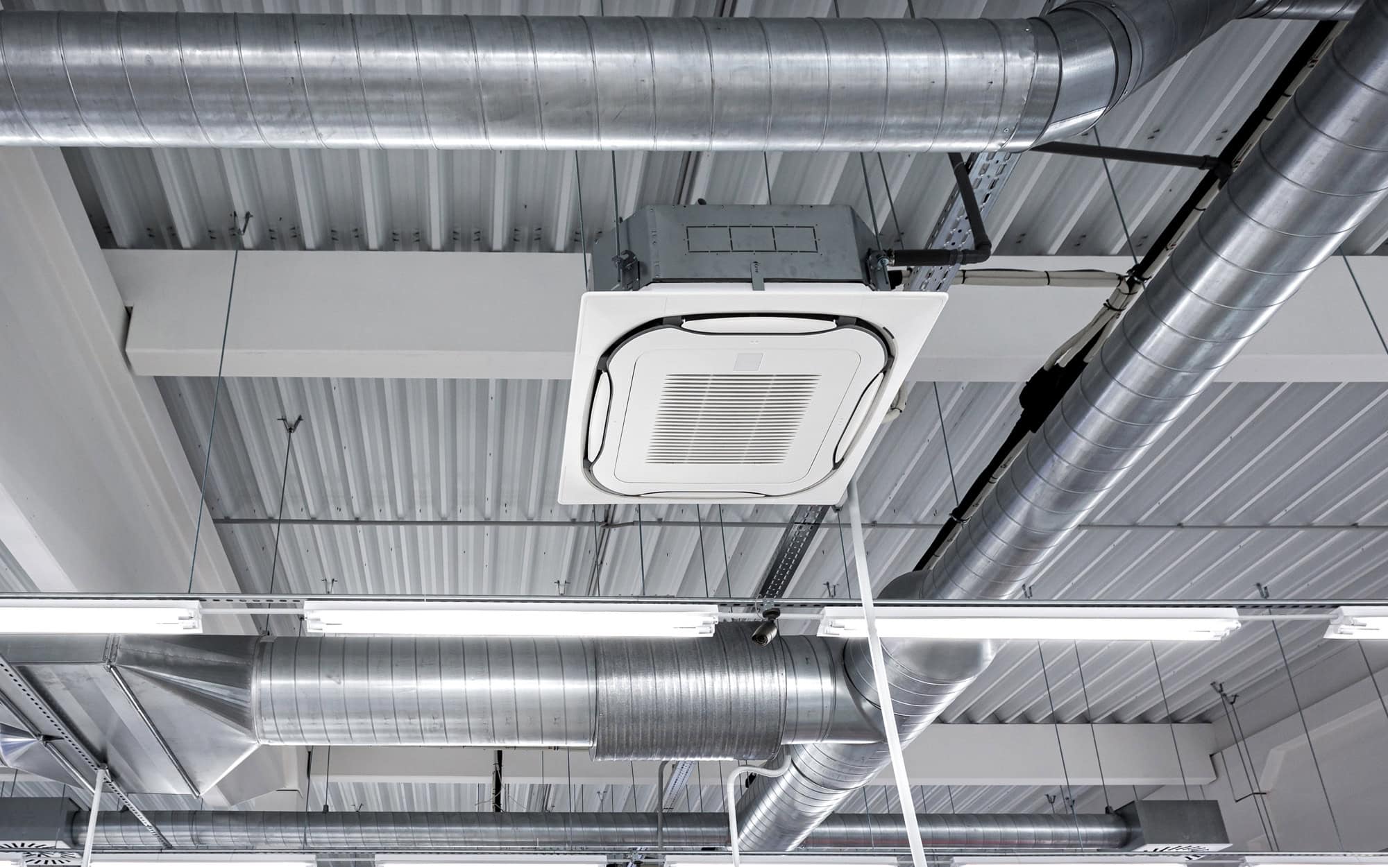 HVAC system in the ceiling