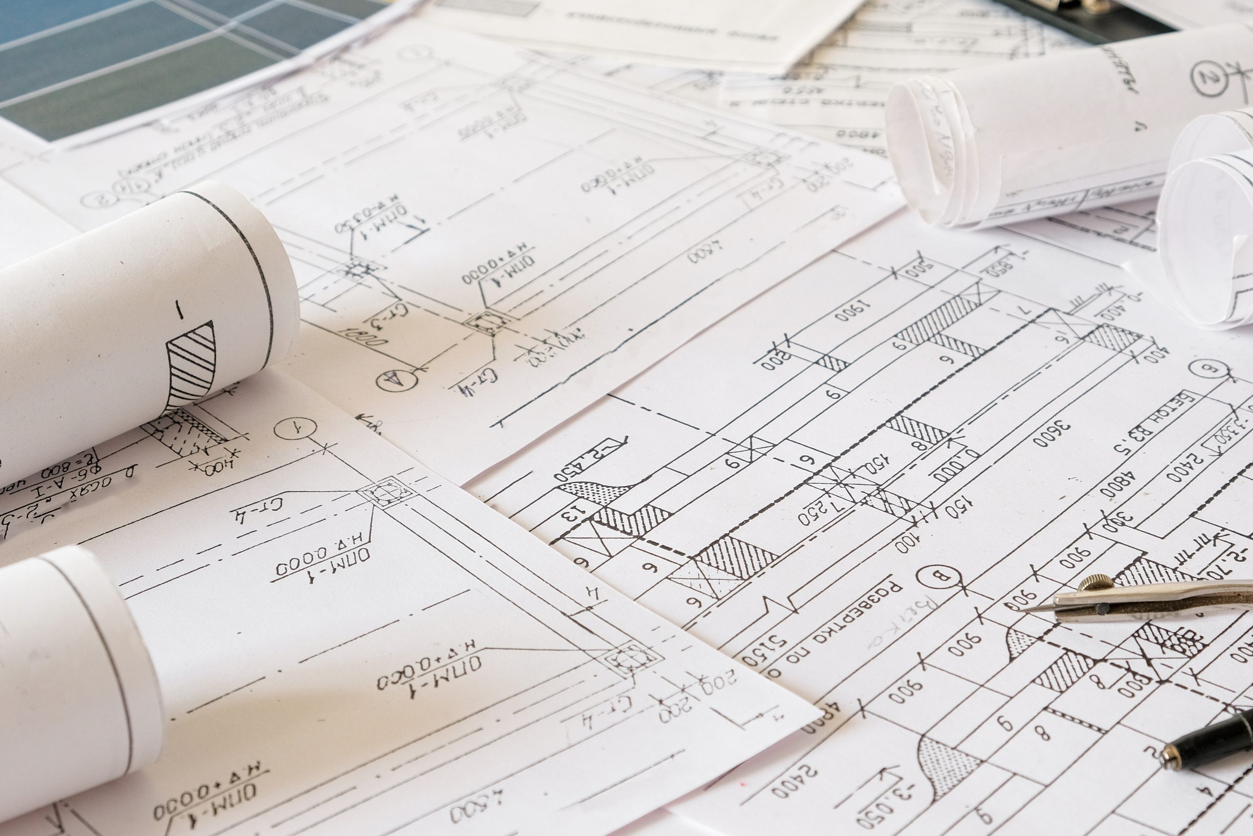 architect design working drawing sketch plans blueprints