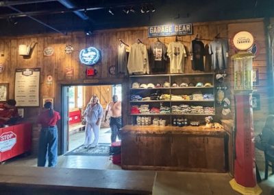 Gift shop area of Fords Garage in Lexington KY